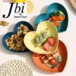 Pack of 10 Fancy Heart Shape Plates with 1 Plates Stand