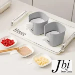 Set of 6pcs Small Tableware 5pcs Plates with 1 Holder Set - Image 3