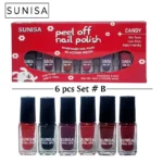 Sunisa 6pcs Peel Off Nail Polish