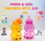 Bear Water Bottle With Straw &  Straw Stopper - Image 3