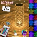 Rechargeable Rose Diamond Table Lamp with Wireless Remote