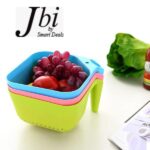 Plastic Drain Fruits & Vegetables Washing Basket - Image 2