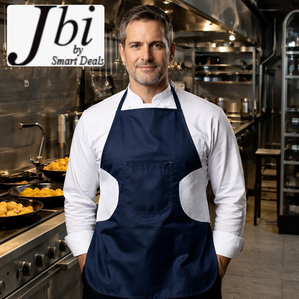 WhatsApp Image 2026-04-06 at 7.45.40 PM Waterproof Kitchen Parachute Fabric Apron with Front Pocket - Image 1