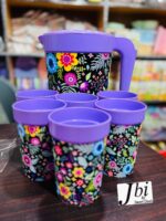 Printed Jug Glass Set 1 Jug 6 Glass - Image 3