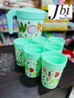 Printed Jug Glass Set 1 Jug 6 Glass - Image 2