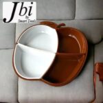 Apple Shaped  Tray, 4 Compartment Food Plate,