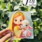 Dtf Girl With Baby Goat Print