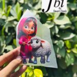 Dtf Cute Girl With Sheep Print