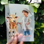 Dtf Cow With Kid Print