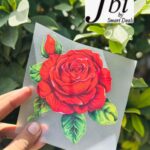 Dtf Red Rose Print
