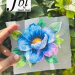 Dtf Blue Flower Print