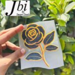 Dtf Black Flower Print