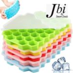 Honey Cube Honeycomb Tray 37 Silicone Cubes Ice Cube Making Mold with Lids - Image 2