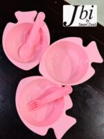 Pack Of 3 Fish Bowl Set 3 Bowl 1 Spoon 1 Forks - Image 3