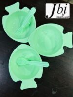 Pack Of 3 Fish Bowl Set 3 Bowl 1 Spoon 1 Forks - Image 4