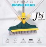 Multicolor Bathroom Cleaning Brush with Wiper, 2 in 1 Tiles Cleaning Brush - Image 4