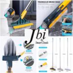 Multicolor Bathroom Cleaning Brush with Wiper, 2 in 1 Tiles Cleaning Brush