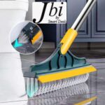 Multicolor Bathroom Cleaning Brush with Wiper, 2 in 1 Tiles Cleaning Brush - Image 2