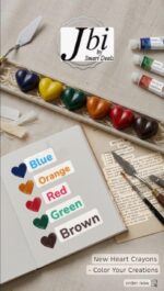 Drawing Book + 6 Heart Crayons Set