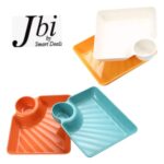 Snack Plate Plastic Dinner Plates Clear Plastic Tray Pack Of 4 - Image 3