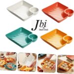Snack Plate Plastic Dinner Plates Clear Plastic Tray Pack Of 4