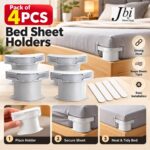 Pack of 4pcs Heavy Big Bed Sheets 4 Sides Lock Set